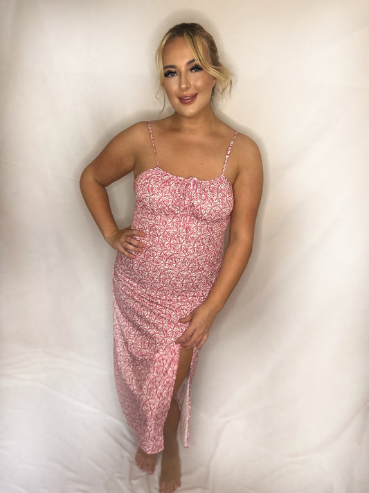 Pink Patterned Dress